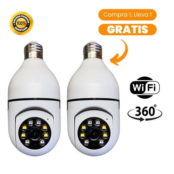 [Compra 1, Lleva 1 Gratis] SafeCamGuard™ - Cámara de Seguridad 360° con Sensor de Movimiento y Visión Nocturna