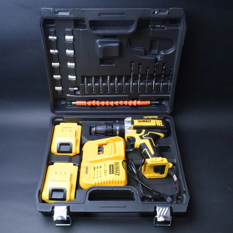 Taladro Dewalt Inalámbrico - 2 Baterías + Kit de Accesorios GRATIS